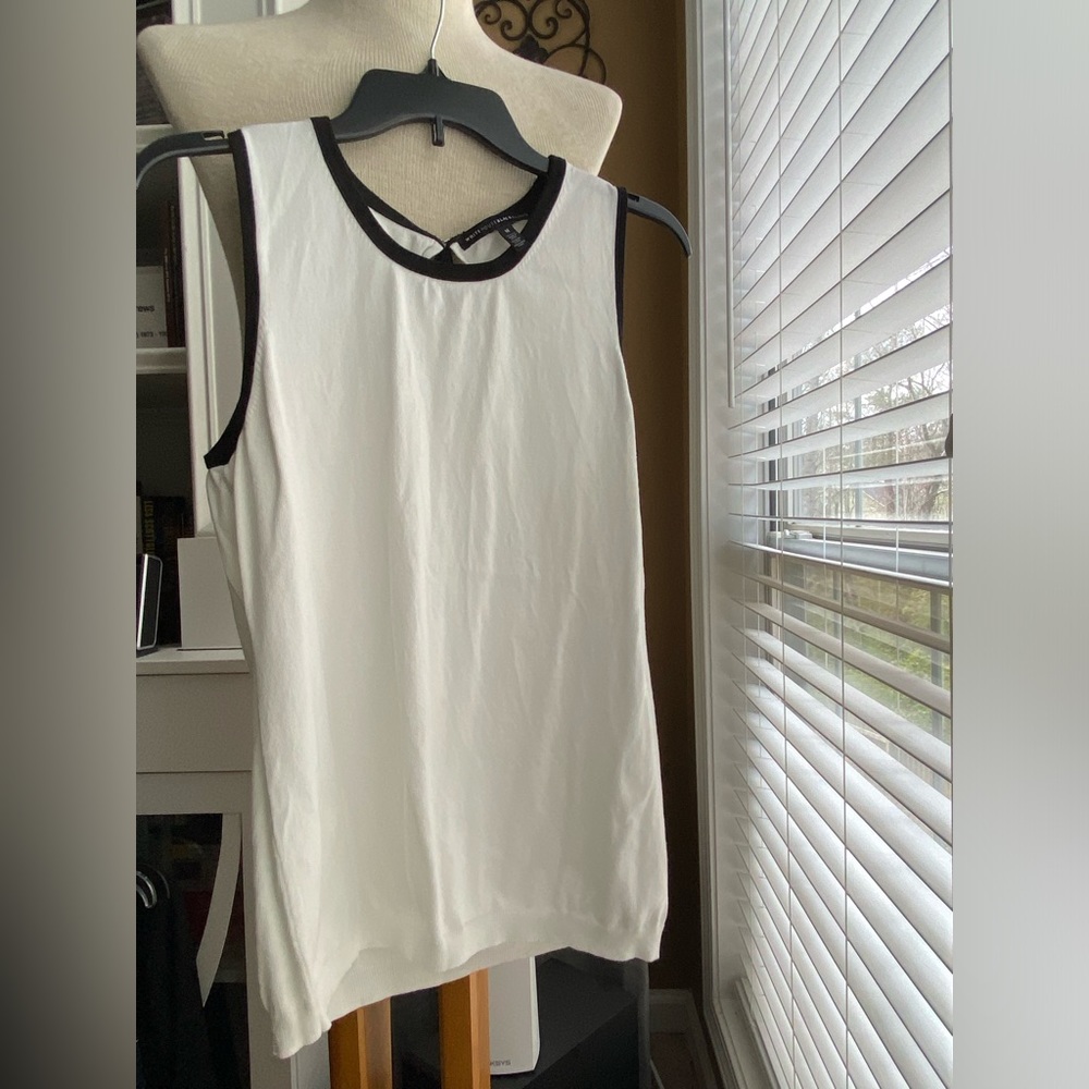 WHBM White Tank Sweater
